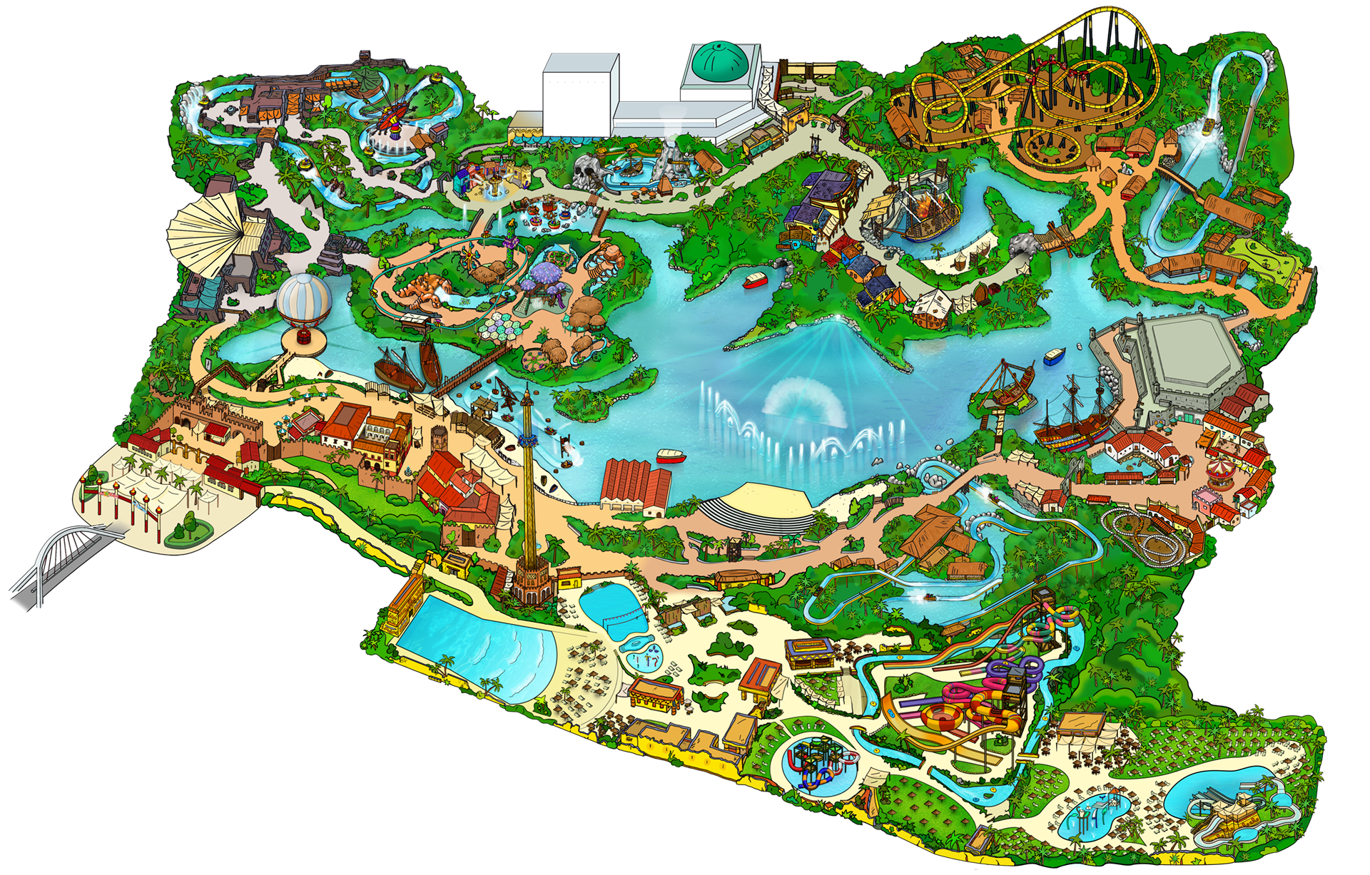 Mapa del parque Isla Mágica